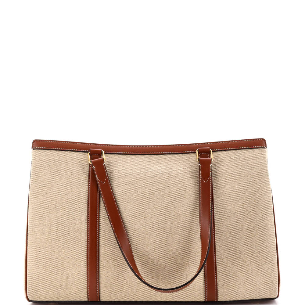 Celine Cabas 16 Bag Canvas With Leather #264083C21B - Picture 3 of 6
